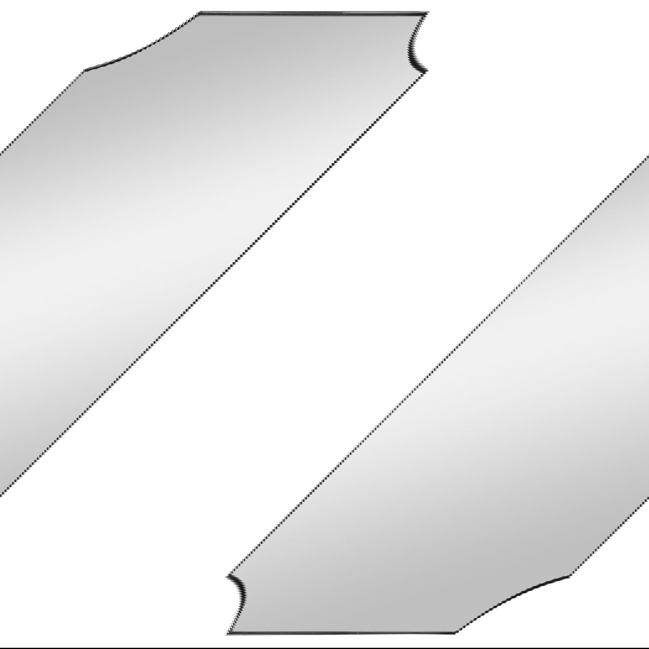 Lennox Nickel Scalloped Corner Mirror, by Uttermost, 22.12" width x 40.12" height x 1.25" depth View 1