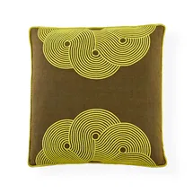 Online Designer Combined Living/Dining Pompidou Avocado Half Circles Pillow