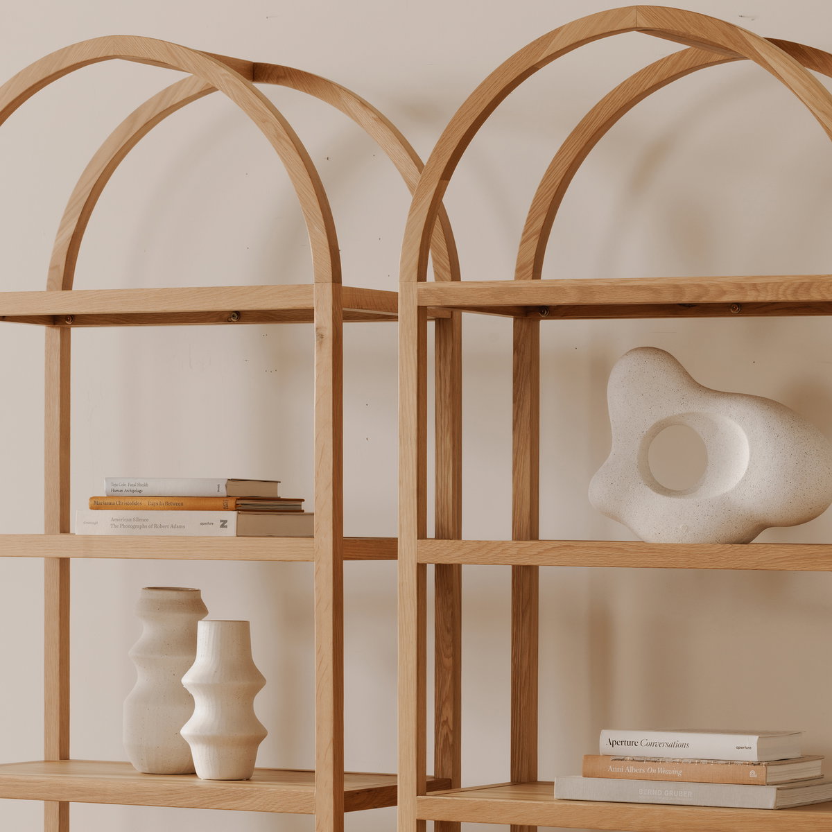 Eero Bookcase Natural, Shelving & Bookcase by Moe's Home, 30" width x 80" height x 16" depth View 6