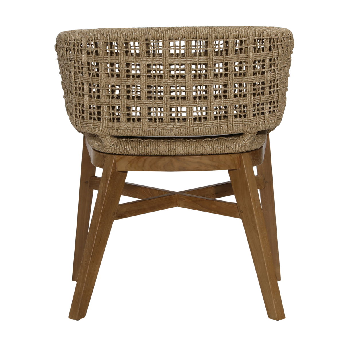 Keith Dining Chair Set of 2 Natural, by Dovetail, 23" width x 28" height x 22.5" depth View 4