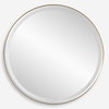 Crofton Lighted Brass Round Mirror, by Uttermost, 2'8" width x 2'8" height x 2.12" depth thumbnail 1