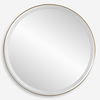 Crofton Lighted Brass Round Mirror thumbnail 0