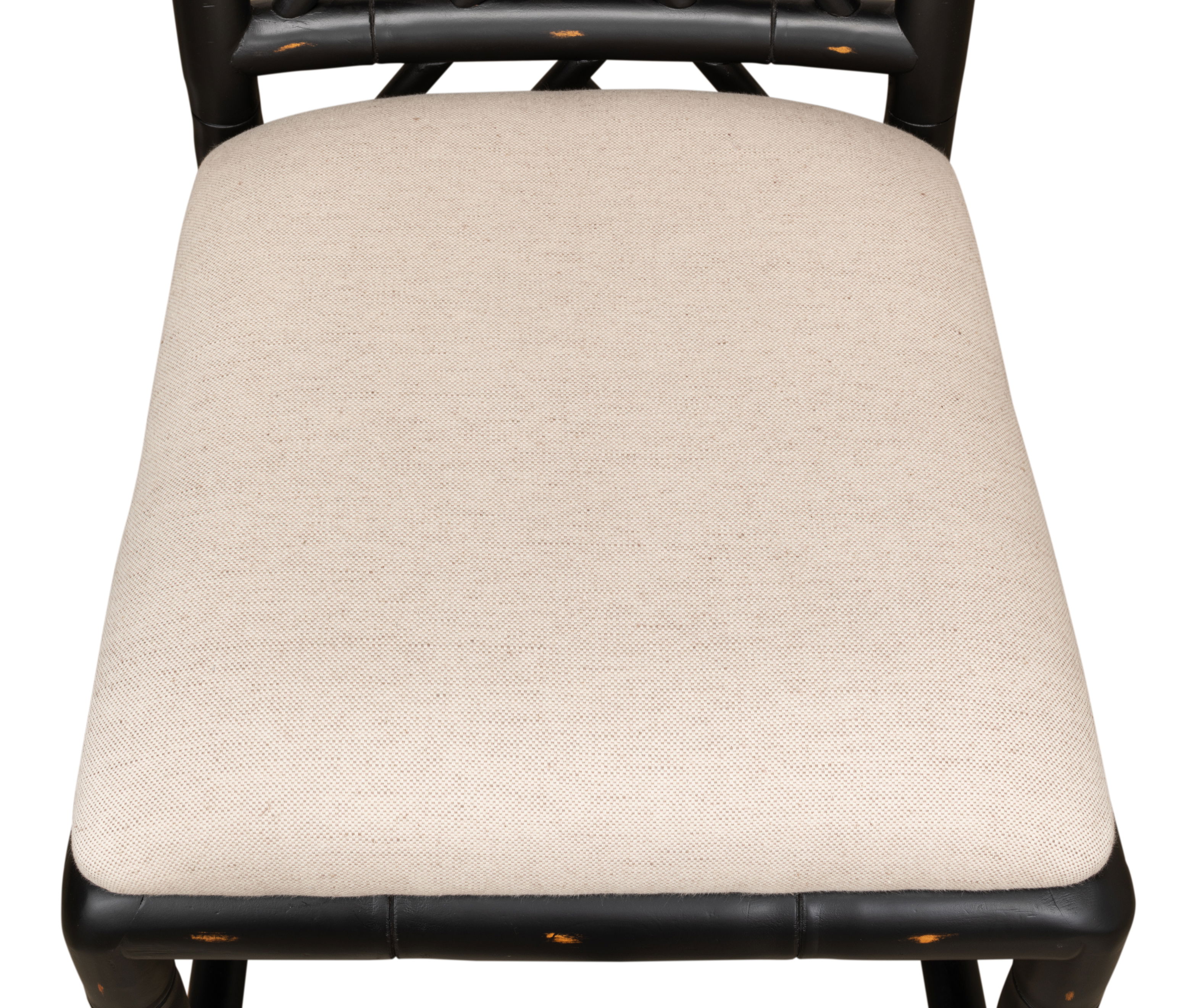 Brighton Bamboo Side Chair,Black, Dining Chair by Sarreid, 17" length x 22" width x 39" height View 6