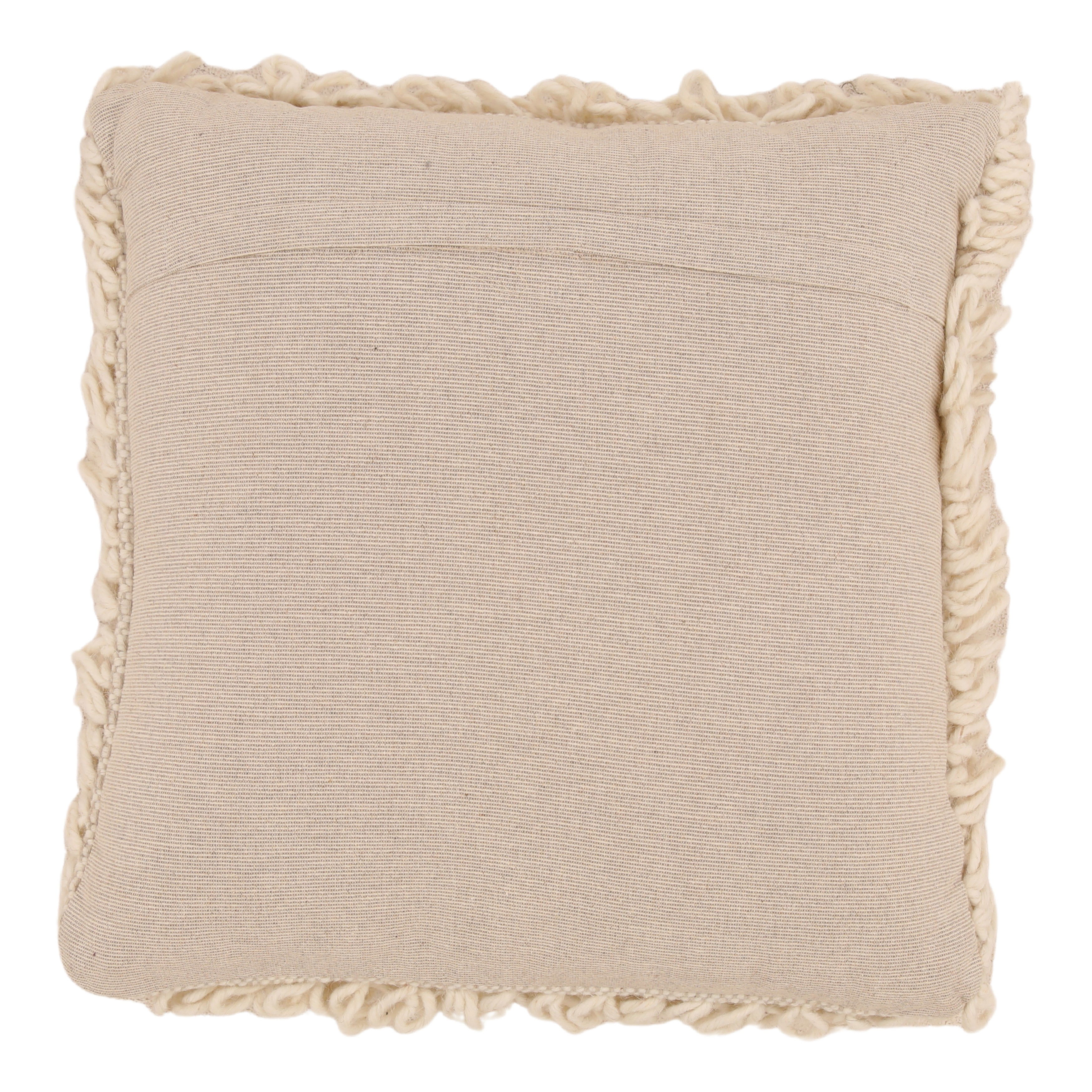 Menta Pillow Ivory, Decorative Pillow by Dovetail, 22" width x 22" height x 6" depth View 2