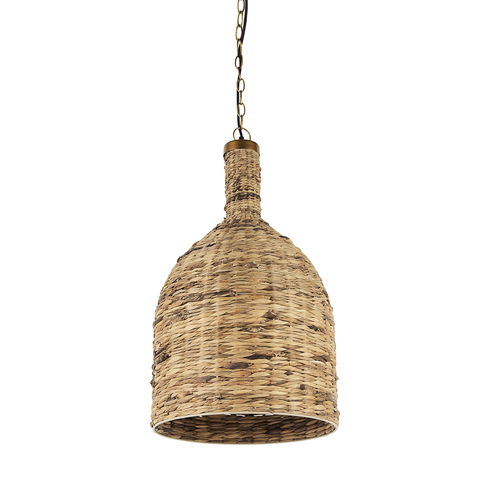 Campanile  Brown Whicker Pendant Light