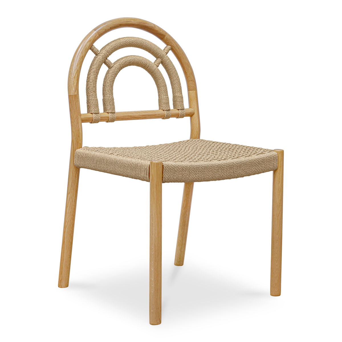 Avery Dining Chair Natural – Set Of Two, by Moe's Home, 20" width x 34.75" height x 21.5" depth View 2