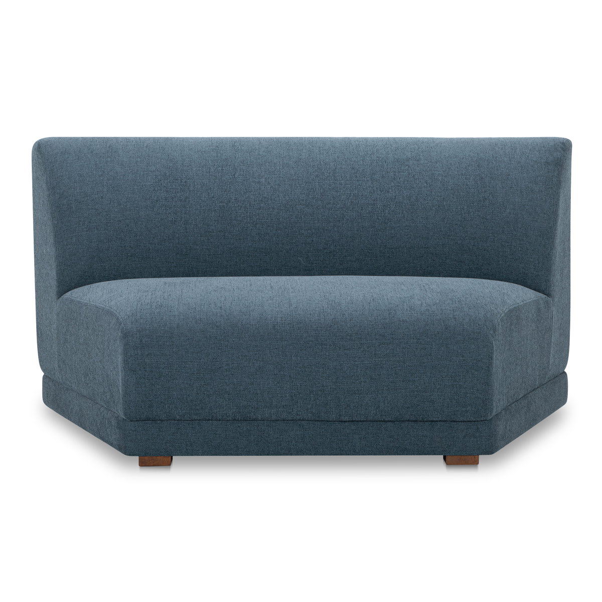 Fraser Wedge Slipper Chair Deep Blue, Accent Chair by Moe's Home, 62.5" width x 31.5" height x 34.3" depth View 1