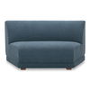 Fraser Wedge Slipper Chair Deep Blue, Accent Chair by Moe's Home, 62.5" width x 31.5" height x 34.3" depth thumbnail 1