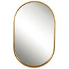 Varina Minimalist Gold Oval Mirror thumbnail 0