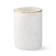 Online Designer Other White Marble and Brass Toothbrush Holder