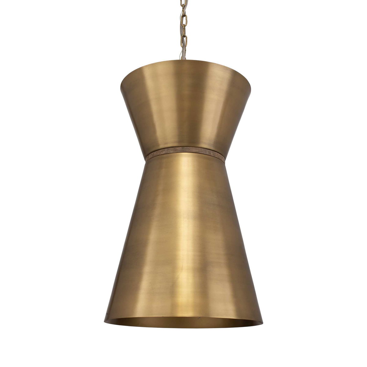 Crocker Brass 1 Light Mini Pendant, Mini Light Pendant by Uttermost, 14.5" width x 23" height x 14.5" diameter x 14.5" depth View 3