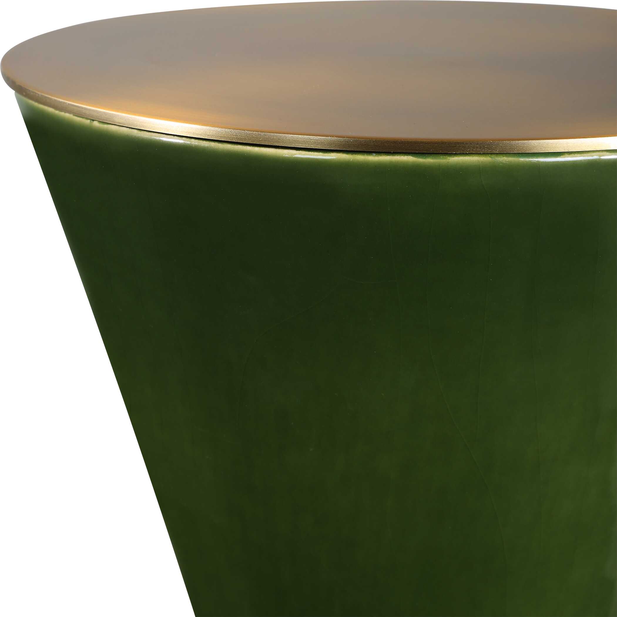 Ronde Jade Green Drink Table, Furniture by Uttermost, 8.5" width x 24" height x 8.5" depth View 5