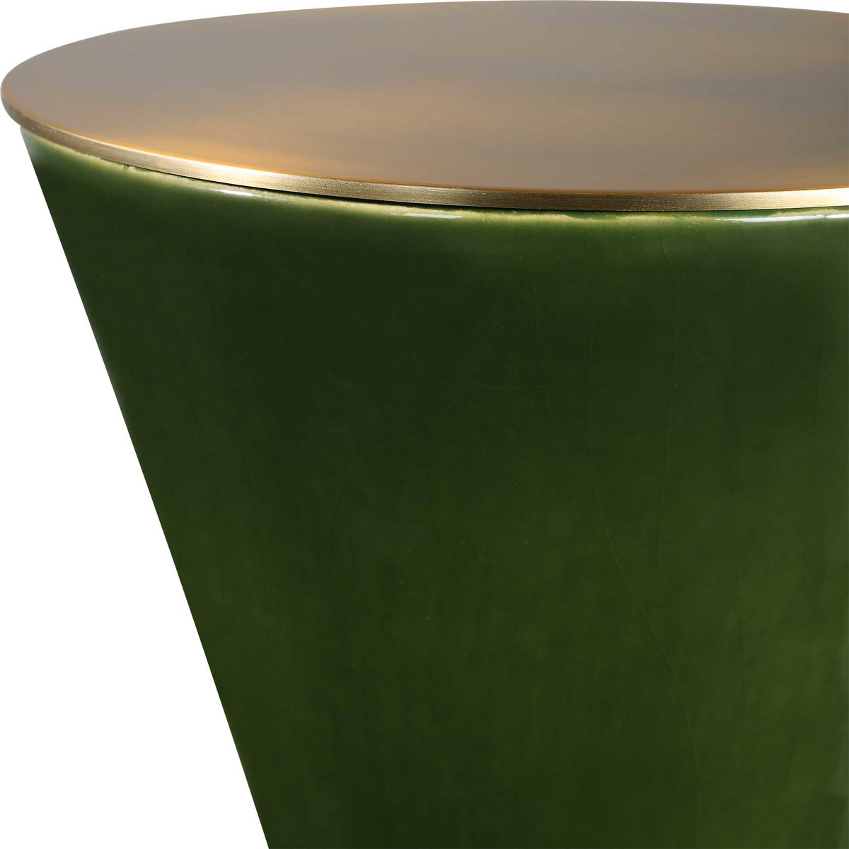 Ronde Jade Green Drink Table, Side & End Table by Uttermost, 8.5" width x 24" height x 8.5" depth View 5