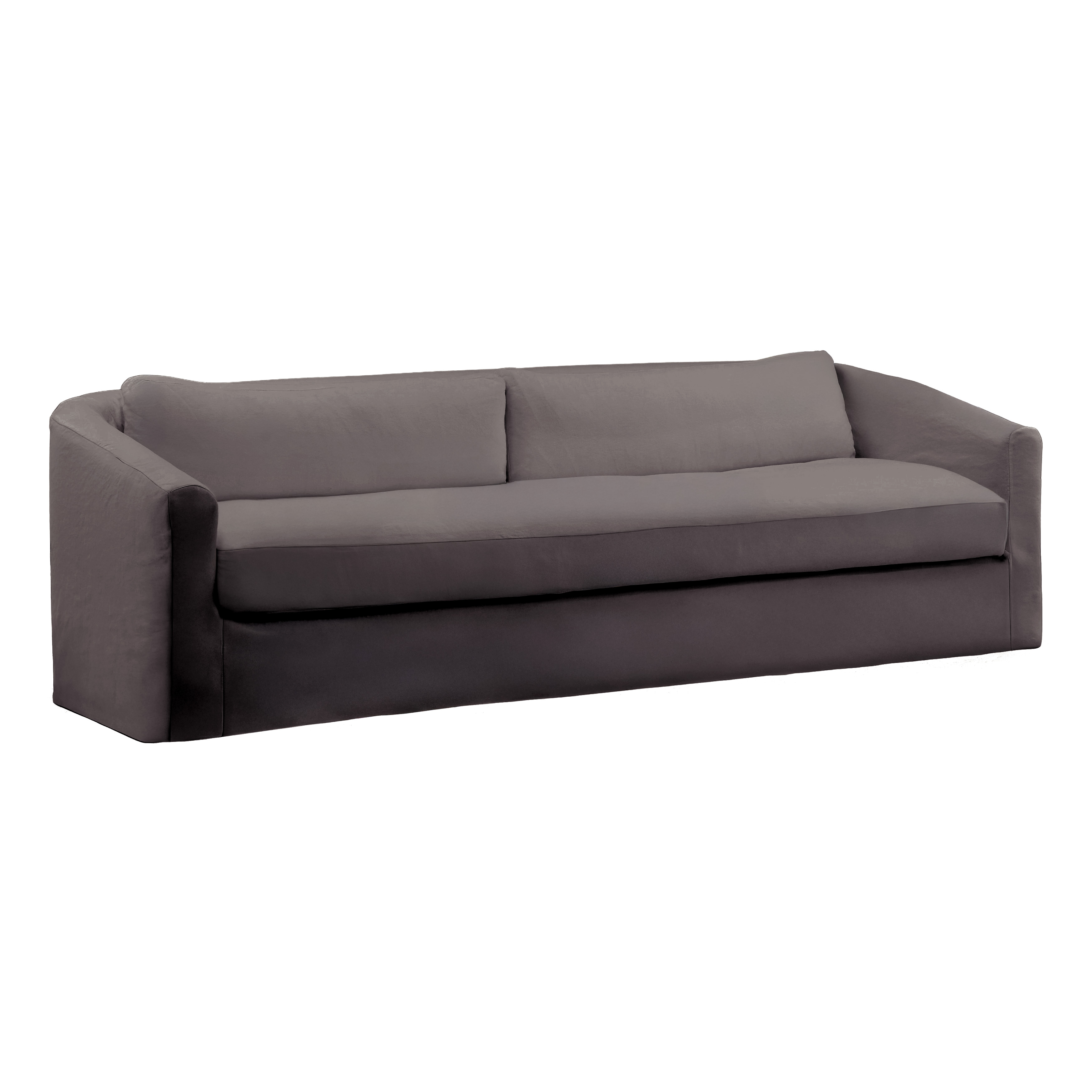 Violeta Sofa Slipcover Stone, Sofas & Sectional by Dovetail, 99.48" width x 29.2" height x 40.5" depth View 1
