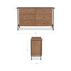 Rene 6 Drawer Dresser Brown, by Moe's Home, 60" width x 35" height x 20" depth thumbnail 9