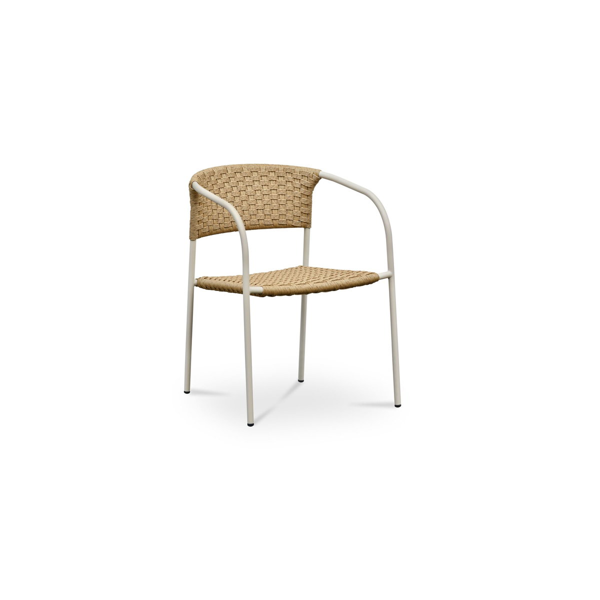 Zola Outdoor Dining Chair Natural-set Of Two, by Moe's Home, 23.62" width x 30.75" height x 22.84" depth View 2
