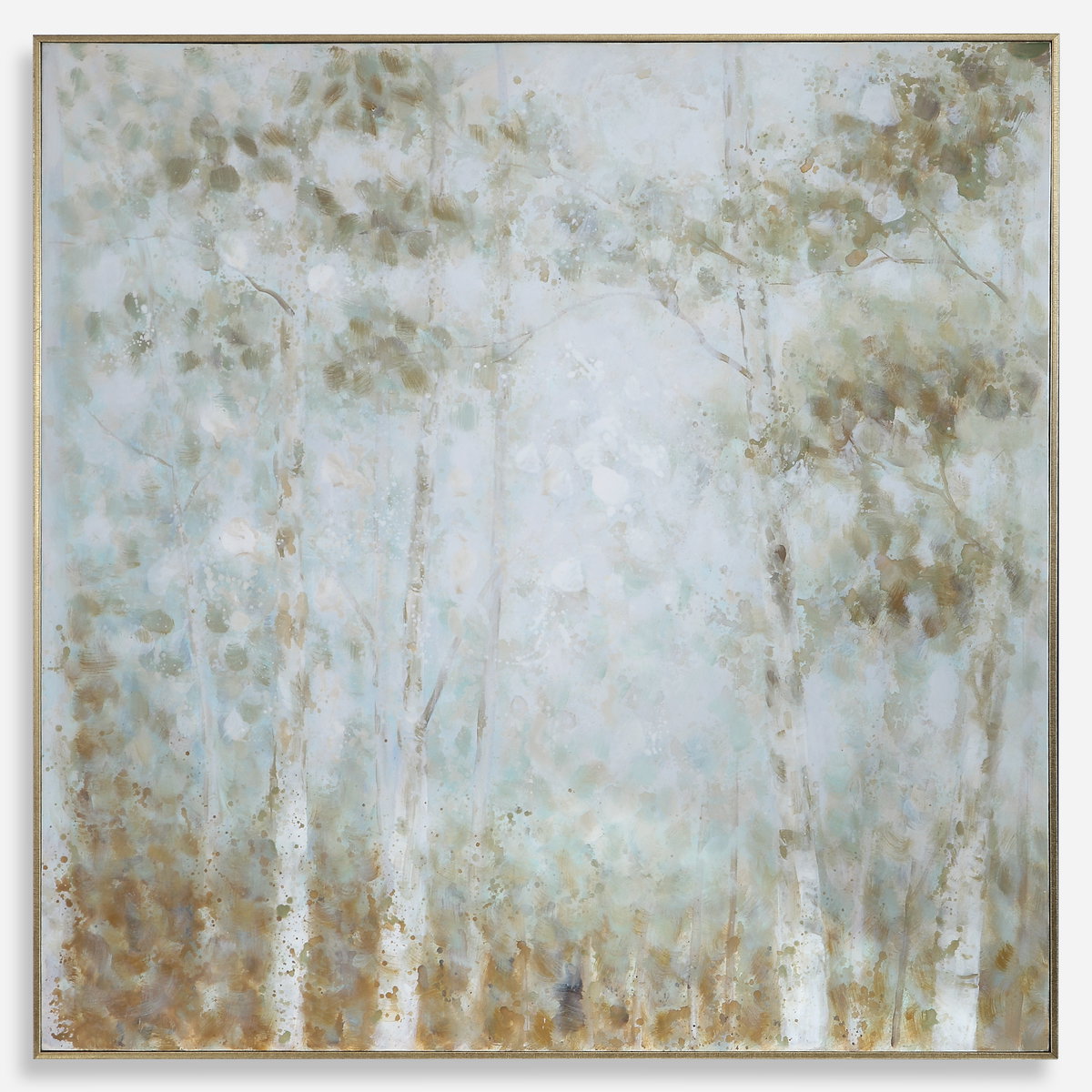 Cotton Woods Hand Painted Canvas, Art by Uttermost, 48.75" width x 48.75" height x 2.25" depth View 1