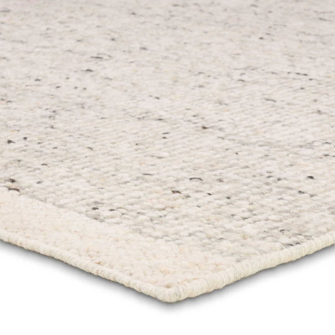 Jaipur Living Amgala LEO15 Handmade Solid Ivory Area Rug (8'x10') large image 