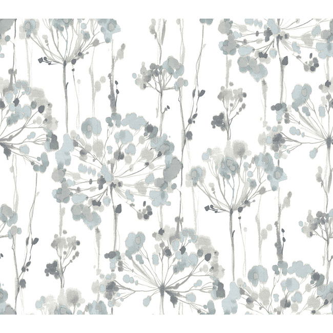 Flourish Blue & Grey Wallpaper large image 