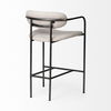 Parker II Beige Fabric Seat Gun Metal Grey Metal Counter Stool thumbnail 6