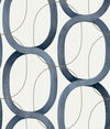 Interlock Navy Wallpaper, by York Wall, 33' length x 1'8.5" width x 0.02" depth thumbnail 1