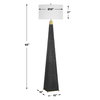 Lathey Tapered Floor Lamp, by Uttermost, 1'7" width x 5'8" height x 1'7" depth thumbnail 3
