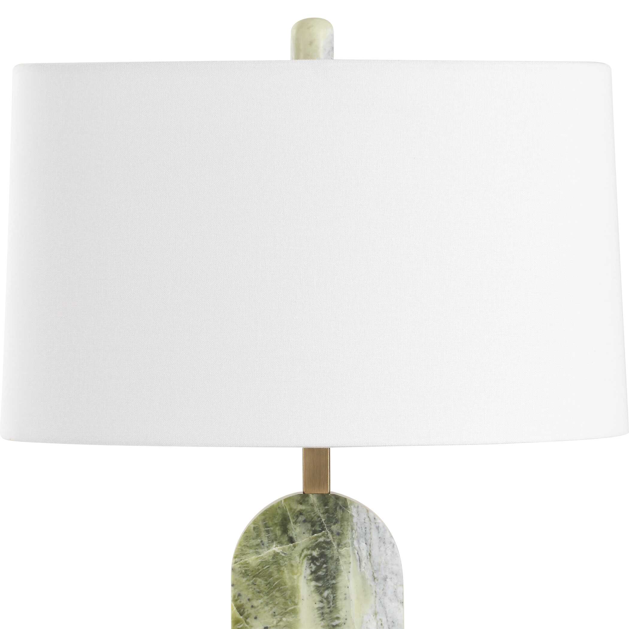 Moorea Green Marble Table Lamp, by Uttermost, 18" width x 28.25" height x 10" depth View 8