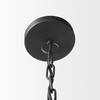 Karina 36' Round Matte Black Hammered Metal Dome Pendant Light, by Mercana, 36" length x 36" width x 21" height thumbnail 5