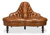 Lobby Sofa, Cuba Brown, Seating by Sarreid, 57" length x 57" width x 39" height thumbnail 3
