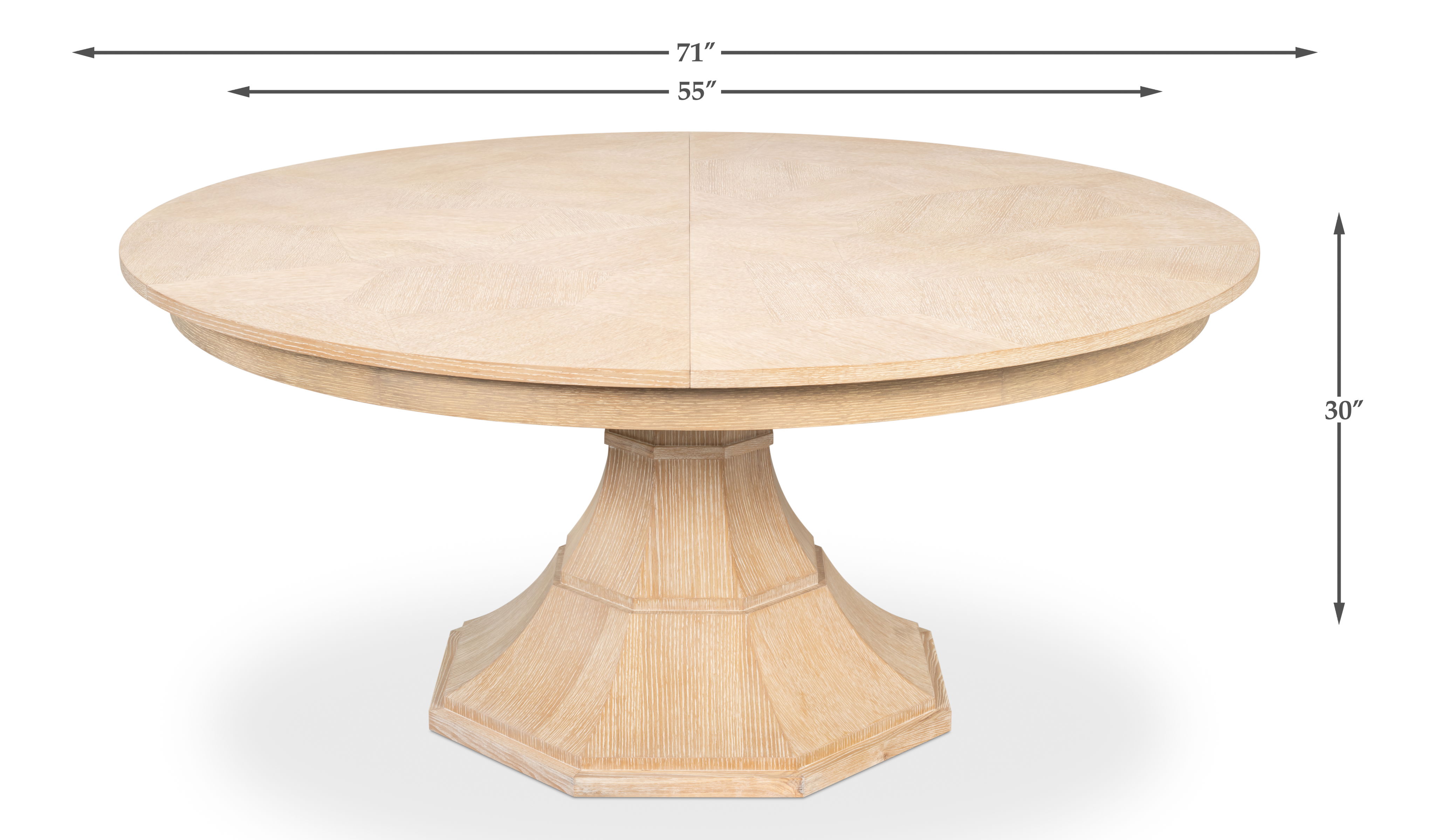 Giselle Jupe Table,Med,Bleached Oak large image 