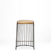 Seagram 25.6' Seat Height Brown Wood Seat Black Metal Frame Stool thumbnail 2