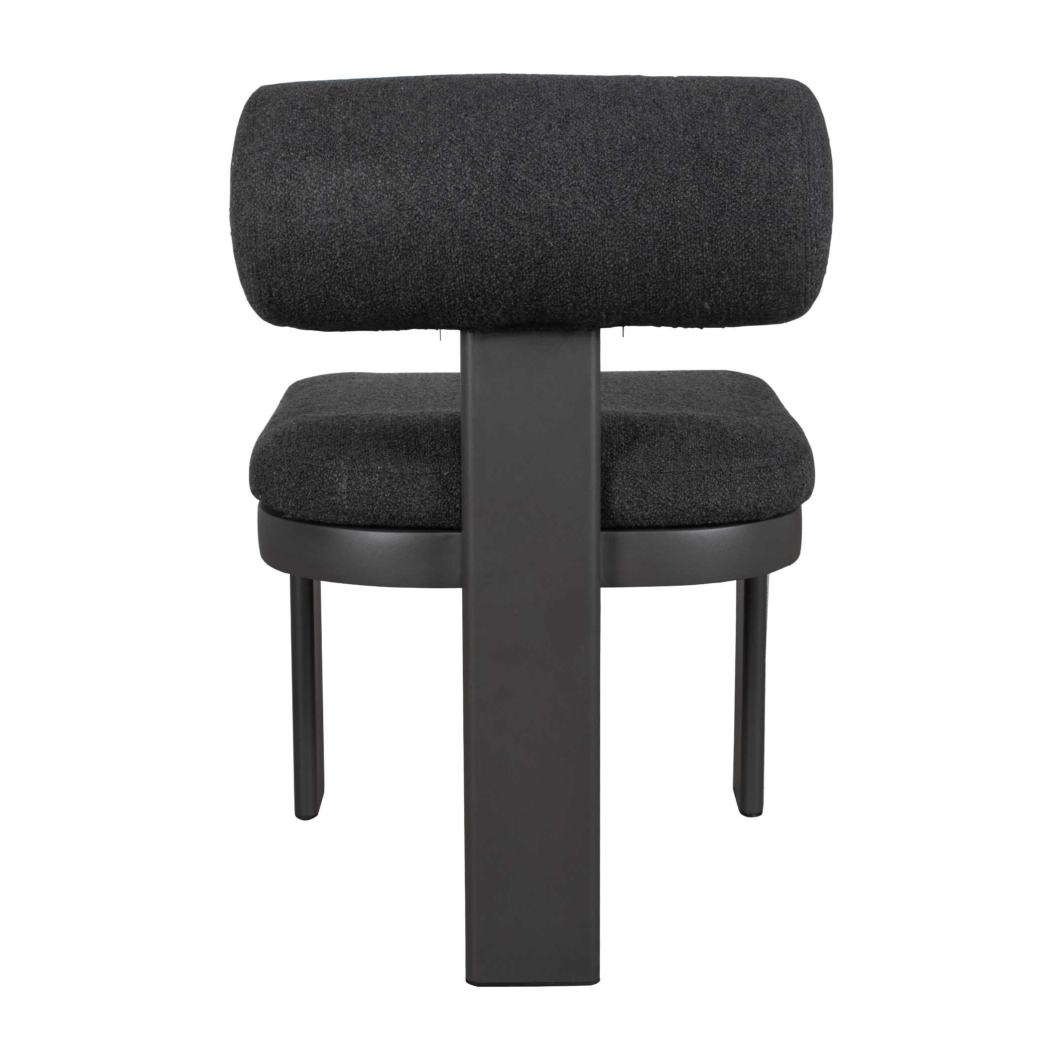 Bolster Back Charcoal Outdoor Dining Chair large image 