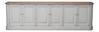 Antique Whitewash Sideboard  6 Door, by Sarreid, 1'8" length x 9'11" width x 3' height thumbnail 17