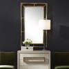 Felix Brass Rectangle Mirror, by Uttermost, 30" width x 50" height x 1.5" depth thumbnail 2