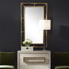 Felix Brass Rectangle Mirror, by Uttermost, 30" width x 50" height x 1.5" depth thumbnail 2