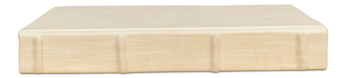 Ecru Linen Books  Set/12, by Sarreid, 1" length x 5" height View 3