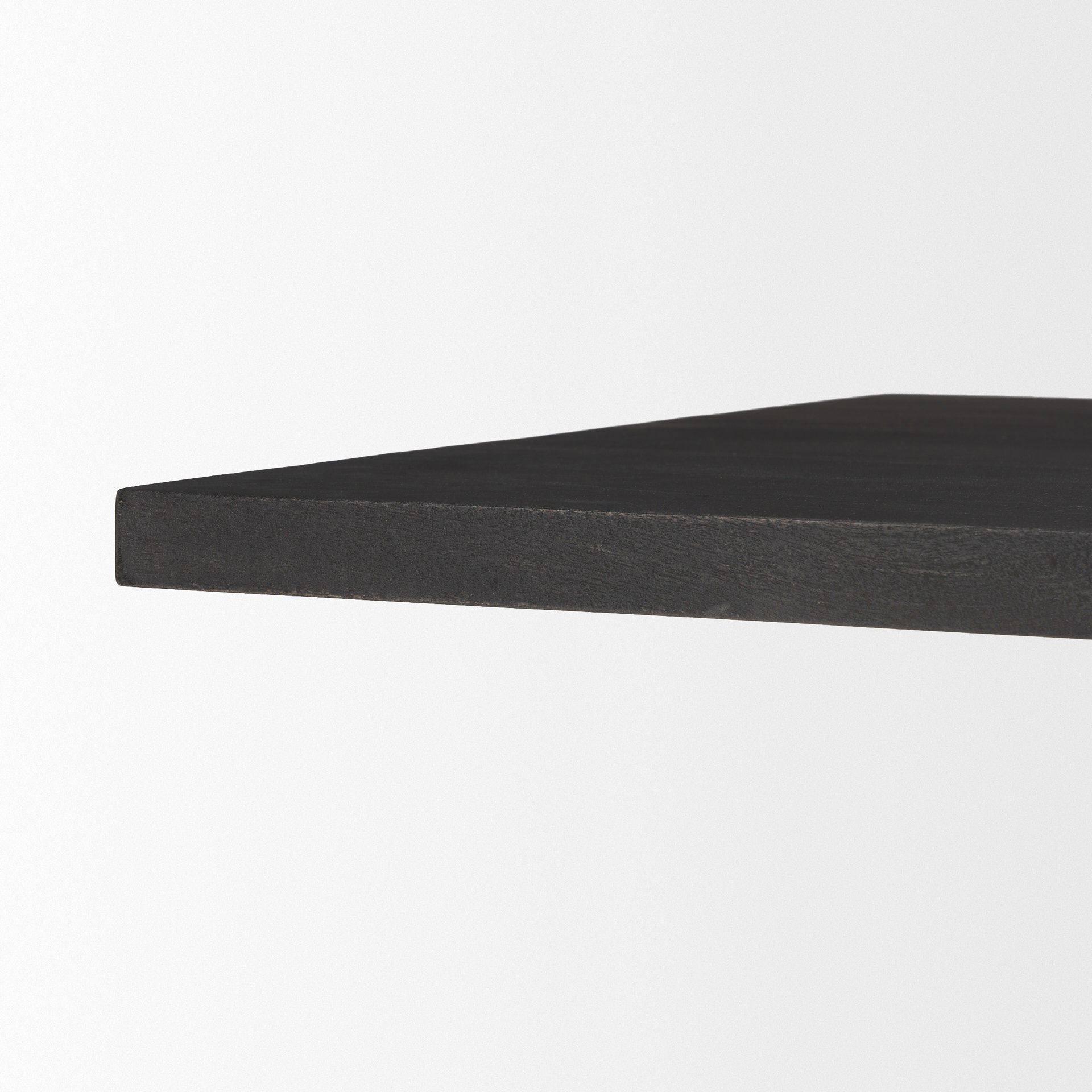 Tarro 84' Rectangular Textured Black Wood with Geometrical Base Dining Table large image 