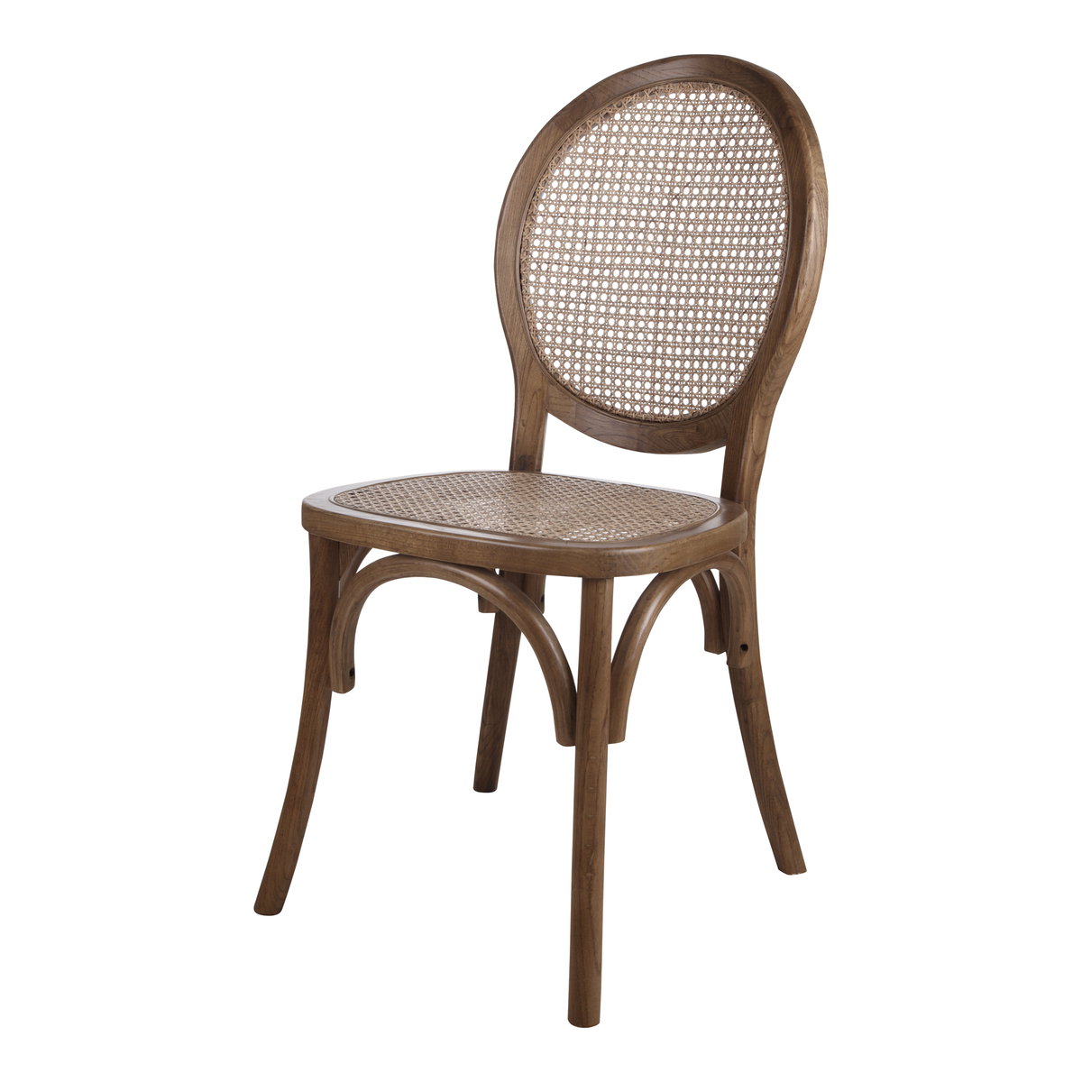 Rivalto Dining Chair Brown - Set Of Two, by Moe's Home, 17.7" width x 37" height x 16.5" depth View 4
