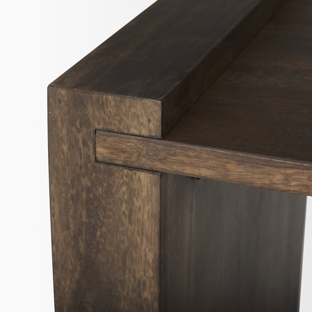 Athelia Dark Brown Wood Accent Table, Side & End Table by Mercana, 23" length x 22" width x 22.25" height View 9