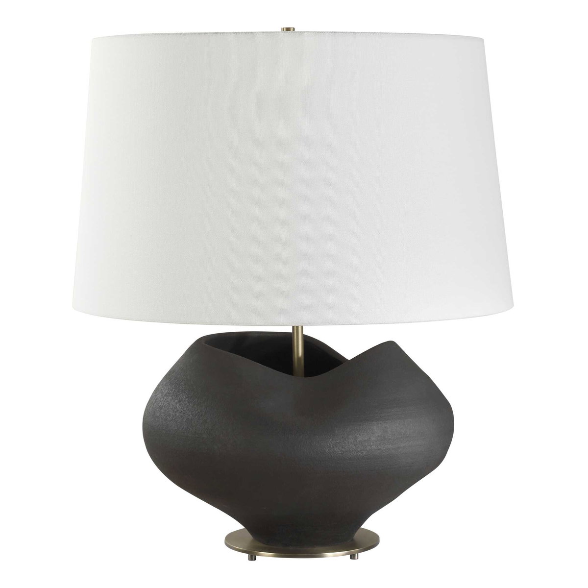 Nocturne Aged Black Table Lamp, by Uttermost, 20" width x 23.5" height x 20" depth View 5