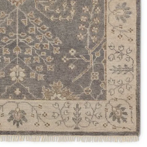 Liberty Hand-Knotted Gray/Silver Area Rug