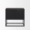 Sloan Black Wood with Black Metal Frame Side Table thumbnail 4