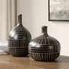 Graphite Stride Geometric Vases Set/2, Decorative by Uttermost, 7.75" width x 13.5" height x 7.75" depth thumbnail 3