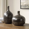 Graphite Stride Geometric Vases Set/2, by Uttermost, 7.75" width x 13.5" height x 7.75" depth thumbnail 3