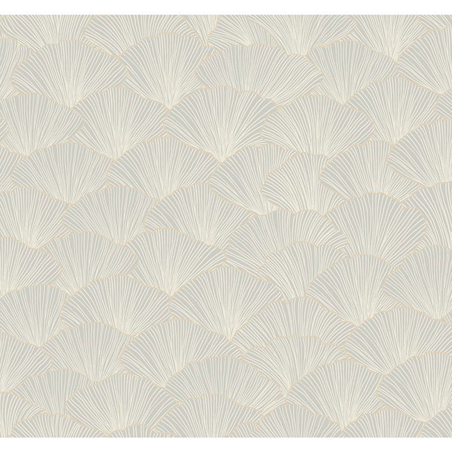Luminous Gingko Grey Wallpaper by York Wall Decorilla