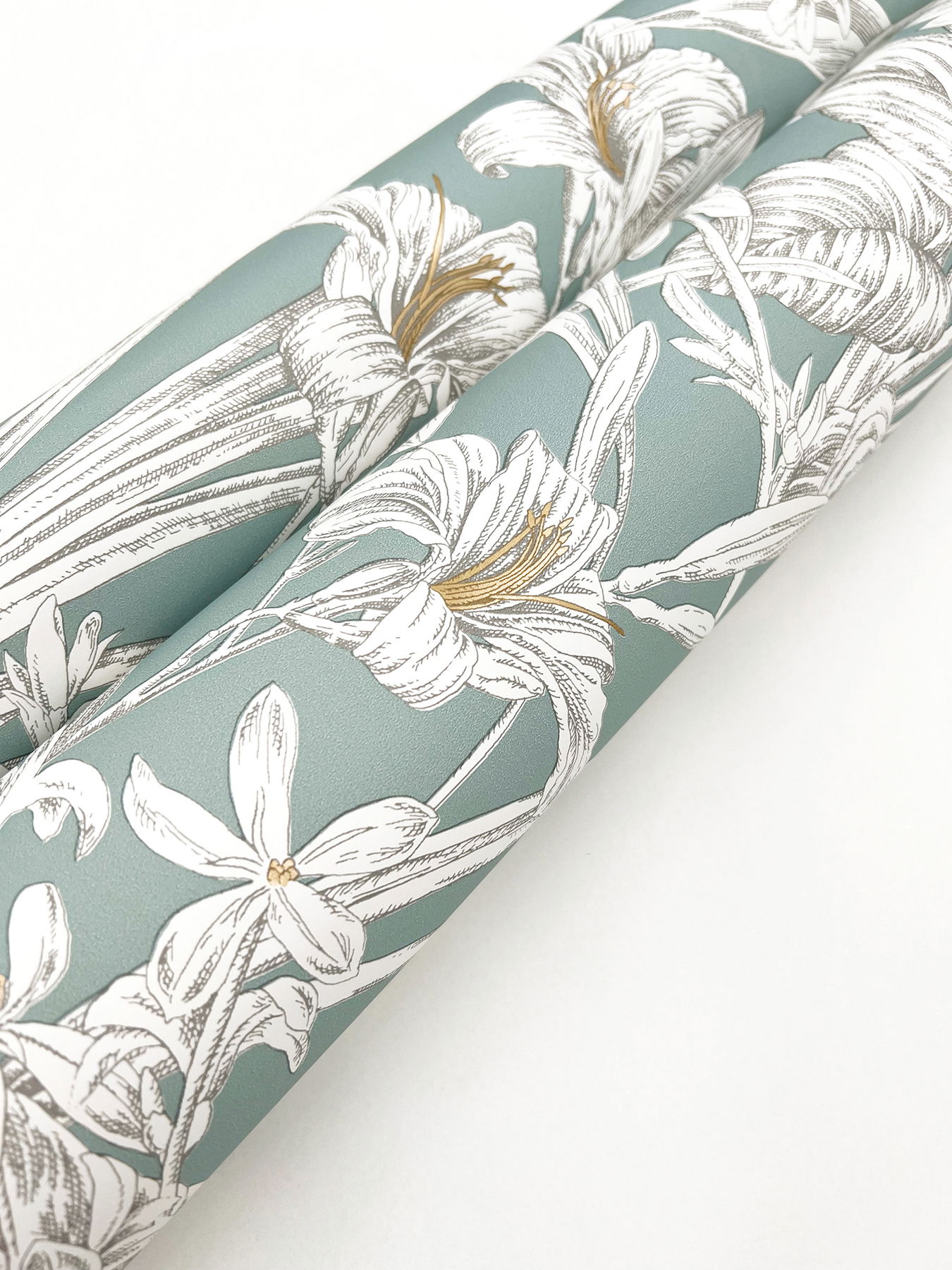 Orchid Conservatory Toile Seamist & Taupe Wallpaper large image 