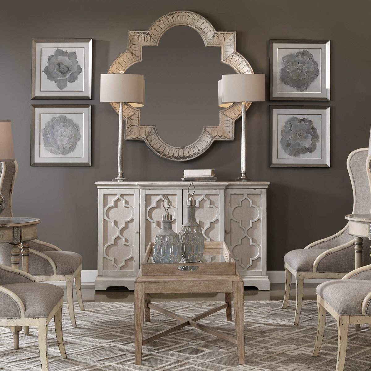 Natural Beauties Botanical Prints Set/4, Painting by Uttermost, 22.12" width x 22.12" height x 2" depth View 6