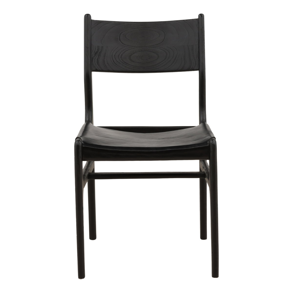 Leander Dining Chair Set of 2 Black, by Dovetail, 19.5" width x 34.52" height x 25.19" depth View 2