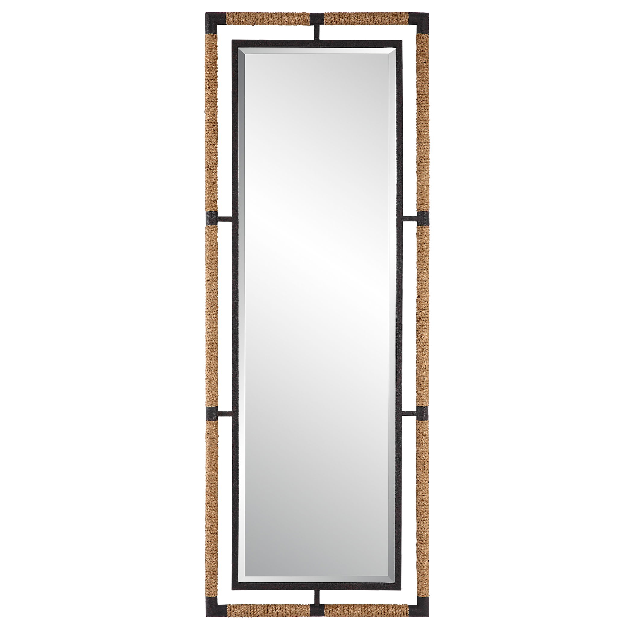 Melville Iron & Rope Tall Mirror, by Uttermost, 27.5" width x 76" height x 1.5" depth View 1
