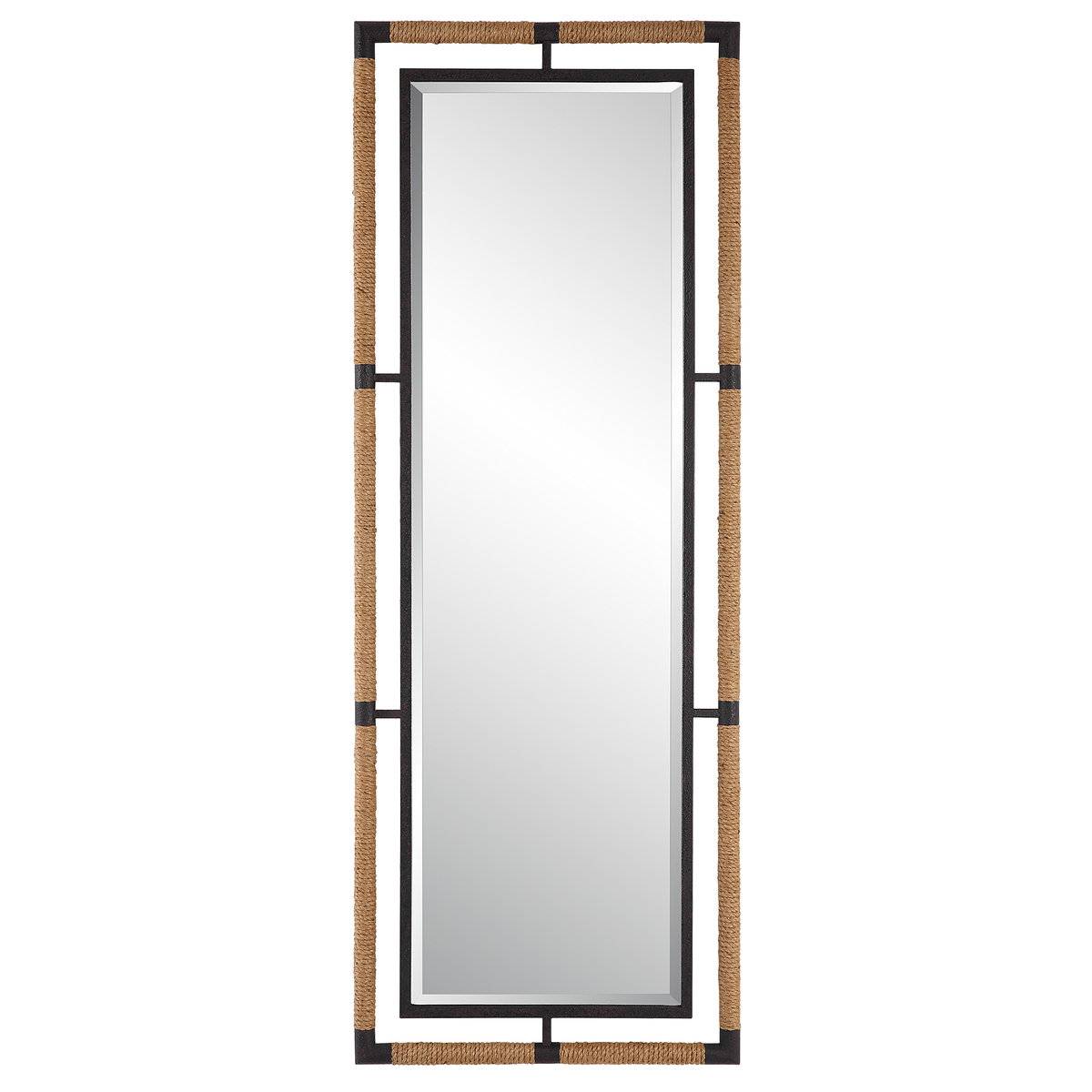 Melville Iron & Rope Tall Mirror, by Uttermost, 27.5" width x 76" height x 1.5" depth View 1